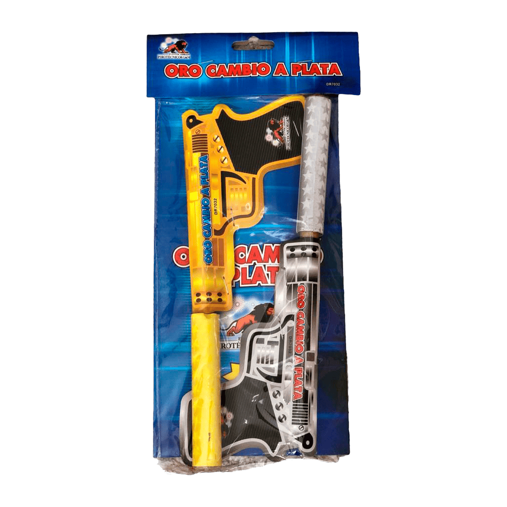 Pistola de Juguete Pirotecnica Se lanza un proyectil al aire y baja con un paracaídas. El Pirotécnico de Luces Chinas oca chang es un gran espectáculo aéreo.