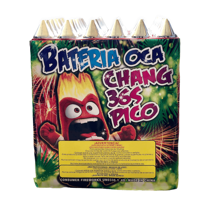 🎇 Bateria OCA CHANG 36s Pico | OCA CHANG Esta batería exclusiva de Oca Chang tiene de 36 tiros, Ordena directo y paga con Tarjeta de crédito o débito tenemos envíos a Guatemala.