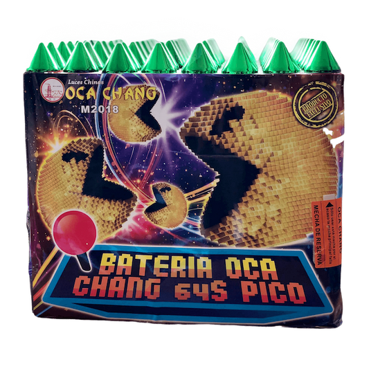 Esta batería exclusiva de Oca Chang tiene de 64 tiros, Ordena directo y paga con Tarjeta de crédito o débito tenemos envíos a toda Guatemala. Esta batería exclusiva de Oca Chang tiene de 64 tiros, suficiente para un evento privado, dejará a tus invitados asombrados por la calidad.