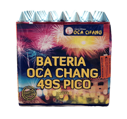 🎇 Bateria OCA CHANG 49s Pico | OCA CHANG Esta batería exclusiva de Oca Chang tiene de 49 tiros Pico, una excelente compra para un evento, cumpleaños o show privado.